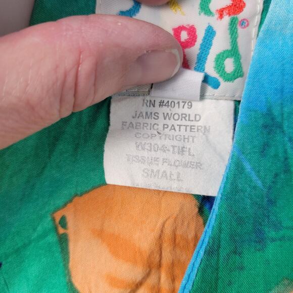 Jams World Sheath Dress Small Rayon Tissue Flower Colorful Resort Hawaiian Beach - Picture 9 of 10